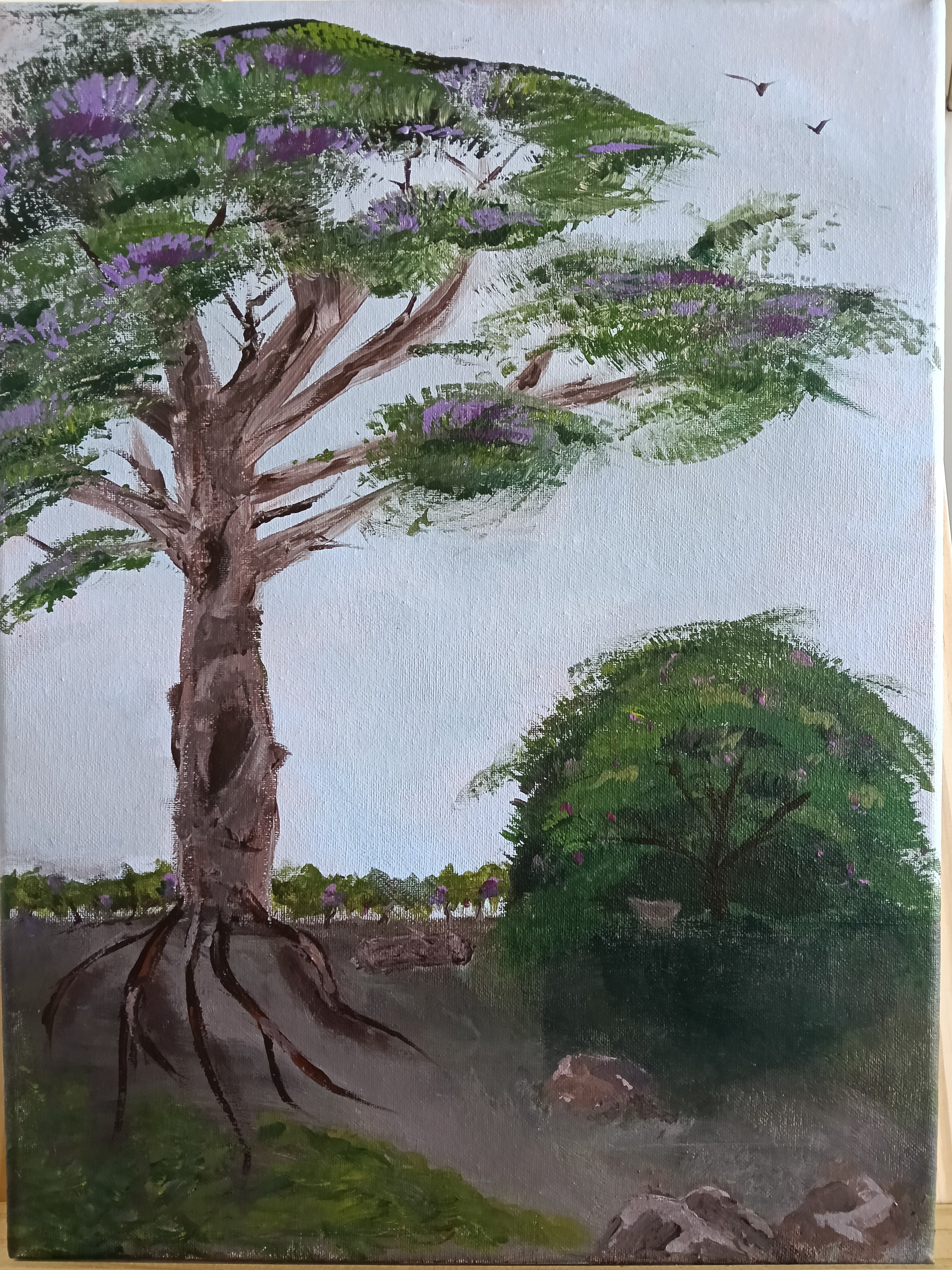 Original painting "Under the Jacarandas"