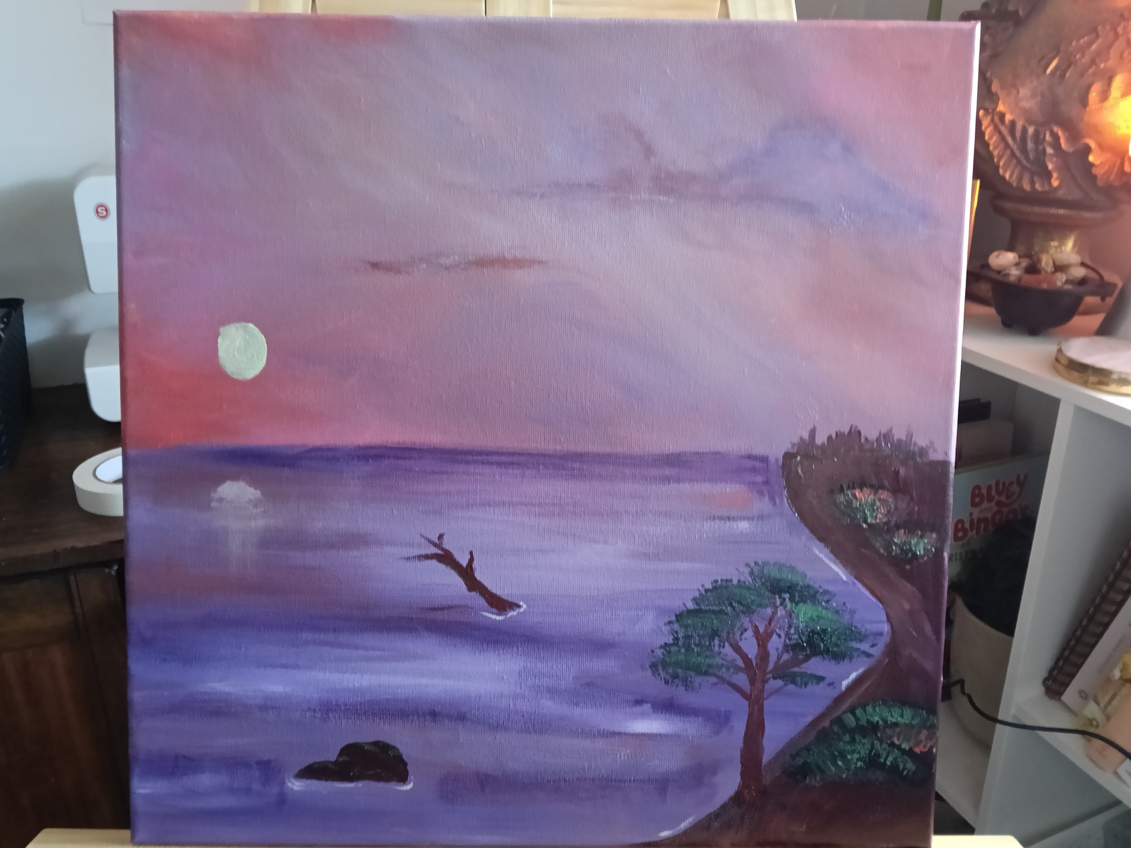 Original painting "Moonrise in July"